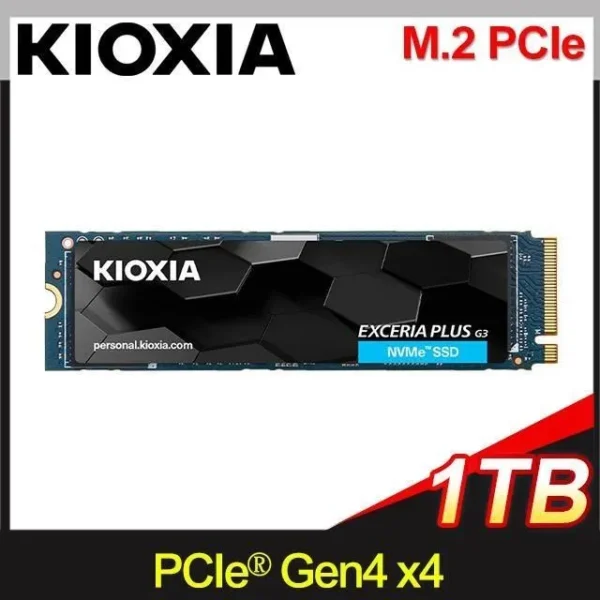 KIOXIA 鎧俠EXCERIA PLUS G3 1TB M.2 2280 PCIe NVMe Gen4x4 SSD