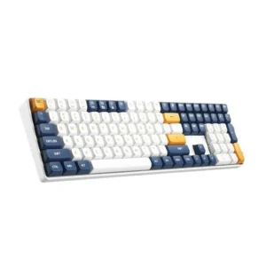 愛國者A108有線無線藍牙雙模三模機械鍵盤PBT雙色鍵帽可充電手感